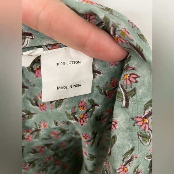 Daughters of India The Prairie Midi Dress Sage Green Size XS - Picture 9 of 10